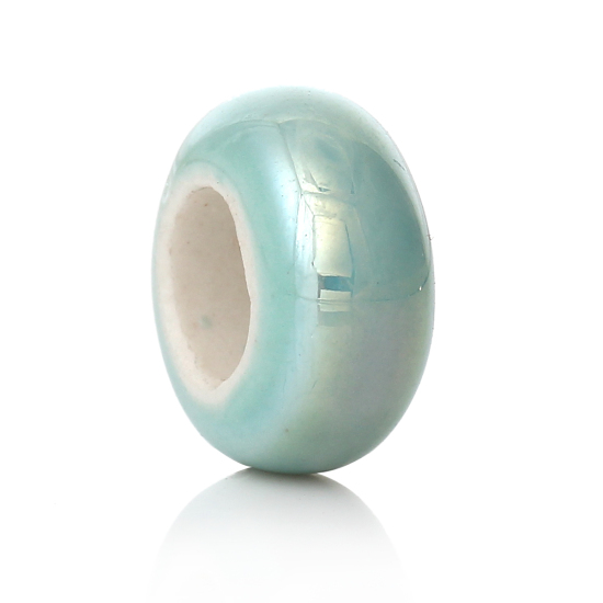 Bead / pendant-Ceramic  Seagreen  AB
