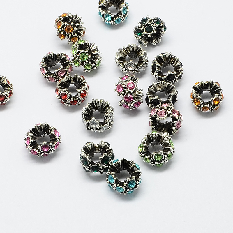 Pärla / hänge -  Platina med rhinestones