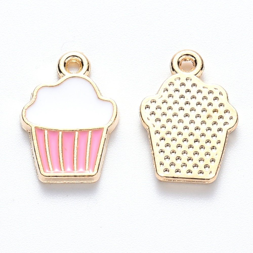 Charm , Cupcake pink white