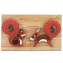 Thomas Hellström (1960s) Heartwarming Squirrels Wall Plaque 30 cm 