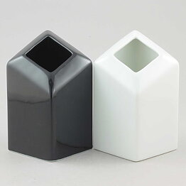 Lisa Larson (Quartette 1980s) Two Architectonic Vases 13 cm