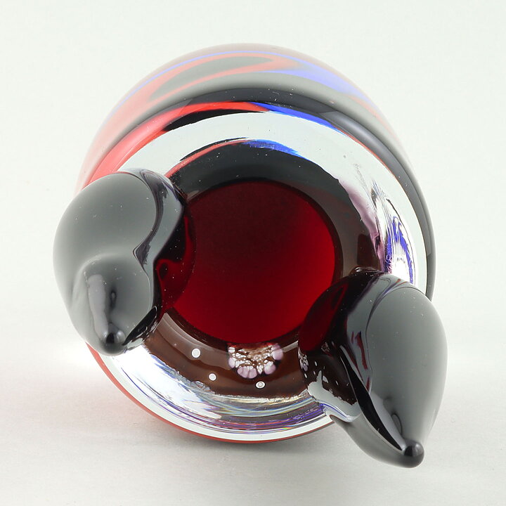 Erik Höglund (1991) Cased Glass Bull Sculpture 20 cm