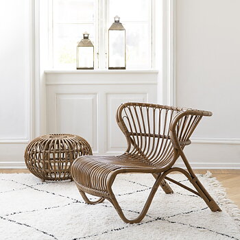 FOX loungefåtölj antik rotting Sika-Design
