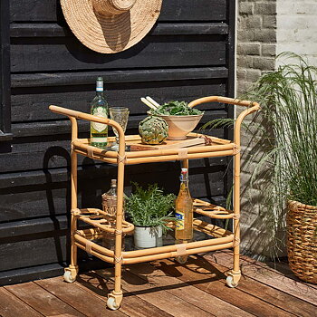 Carlo Bar trolly Exterior Alu natur Sika-Design