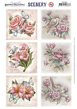 Yvonne Creations Aquarella Push Out Scenery -  Roses Square