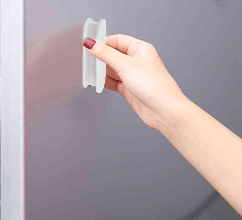 Dörrhandtag - Självhäftande Vit 2-pack - 4