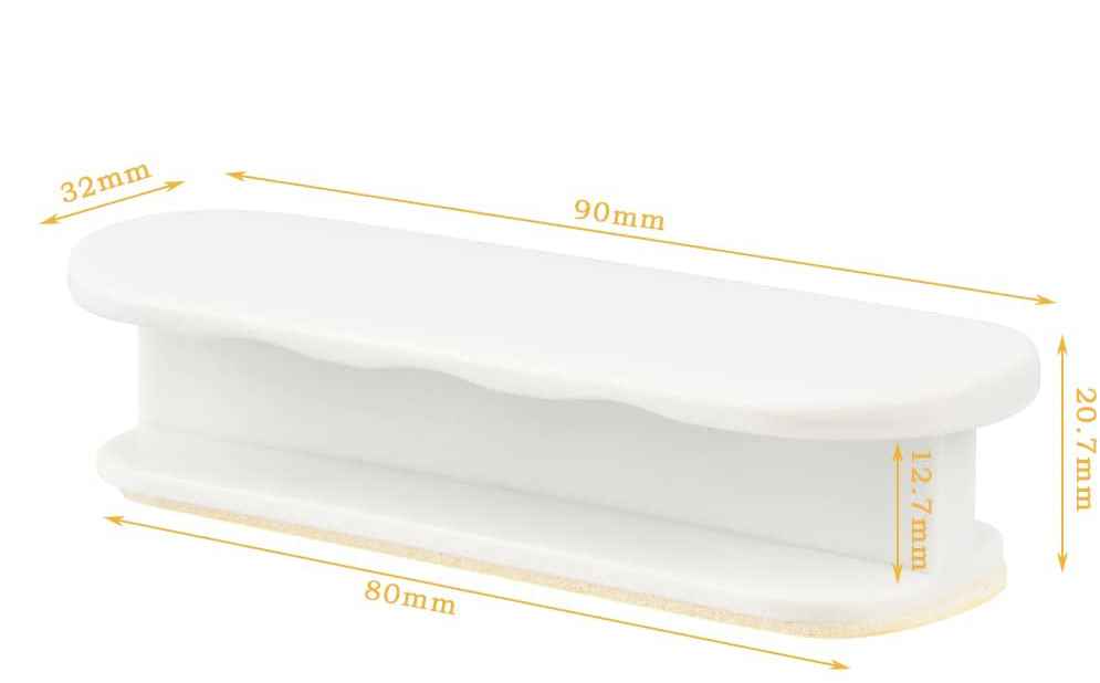 Dörrhandtag - Självhäftande Vit 2-pack - 2