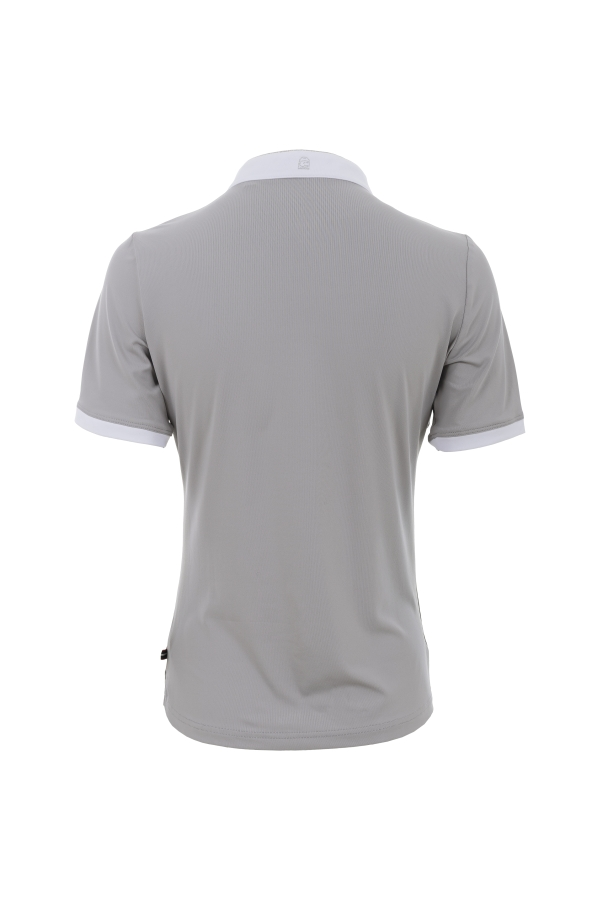 CavalDigna Competition Shirt - Cloud Grey - silver and rhinestone details