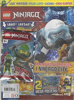 LEGO Ninjago nr 3 2022, Lego minifigur: Dykar-Llooyd + Katana + Krok-Harpun
