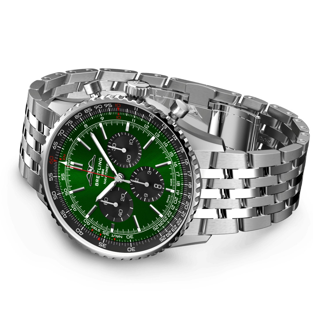Breitling AB0137241L1A1 Breitling Navitimer B01 Chronograph 46 Grön sida