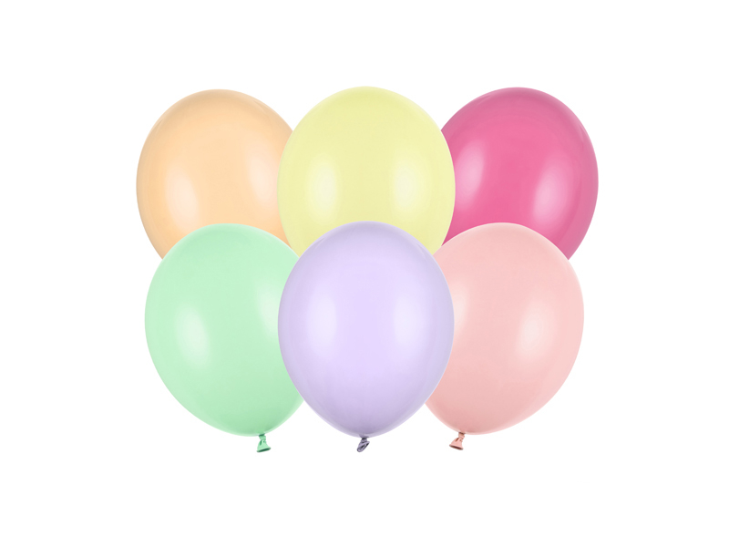 Miniballonger | 12 cm | 100-pack | Pastell mix