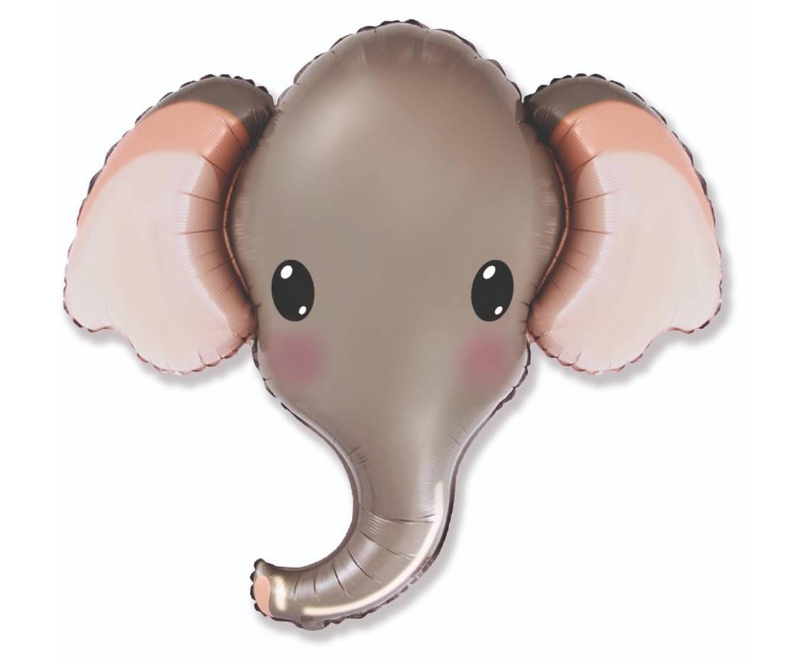 Folieballong XL | Elefant | Grå