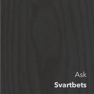 Svartbetsat Modernt matbord i massiv ek