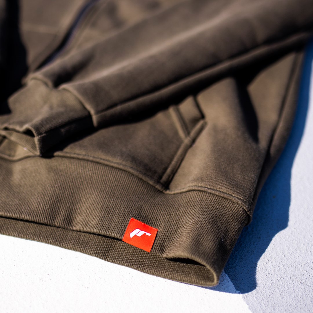 Ziphoodie Japan Racing logo - Dark Olive - 4
