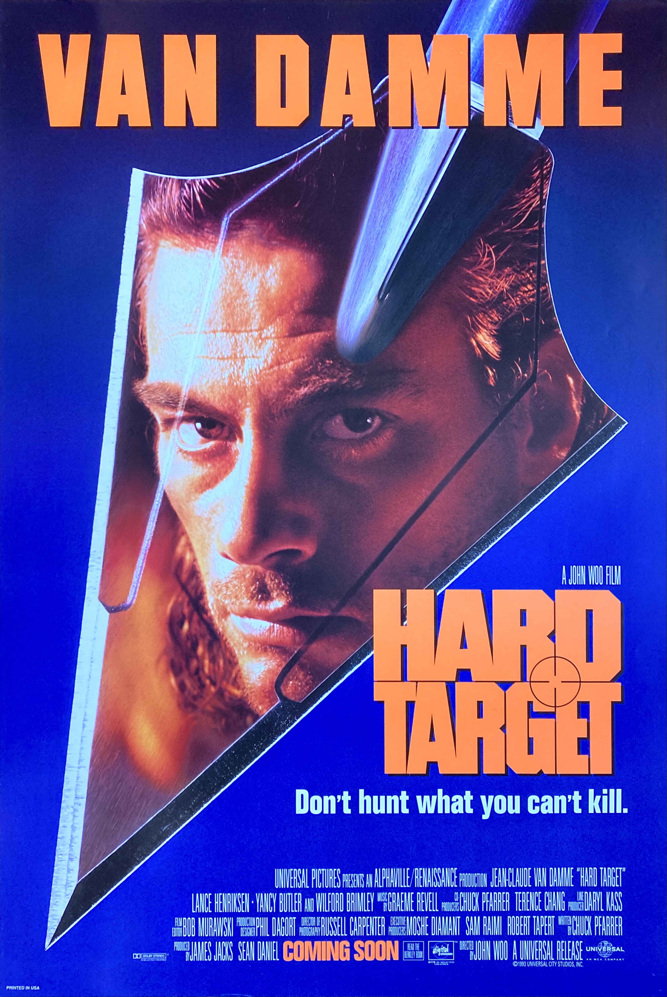 HARD TARGET (1993) - Förhandsaffisch