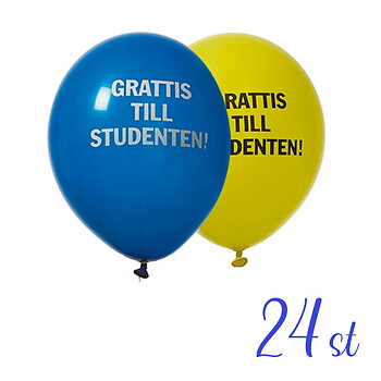 Ballonger | 24-pack | Grattis till studenten
