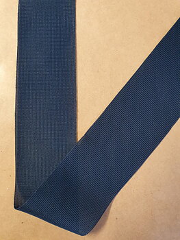 Art 65 35 mm bred ovikt kantband i nyloncharmeus fg Marinblå
