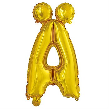 Ballong med bokstav, guldfärgad - Ä