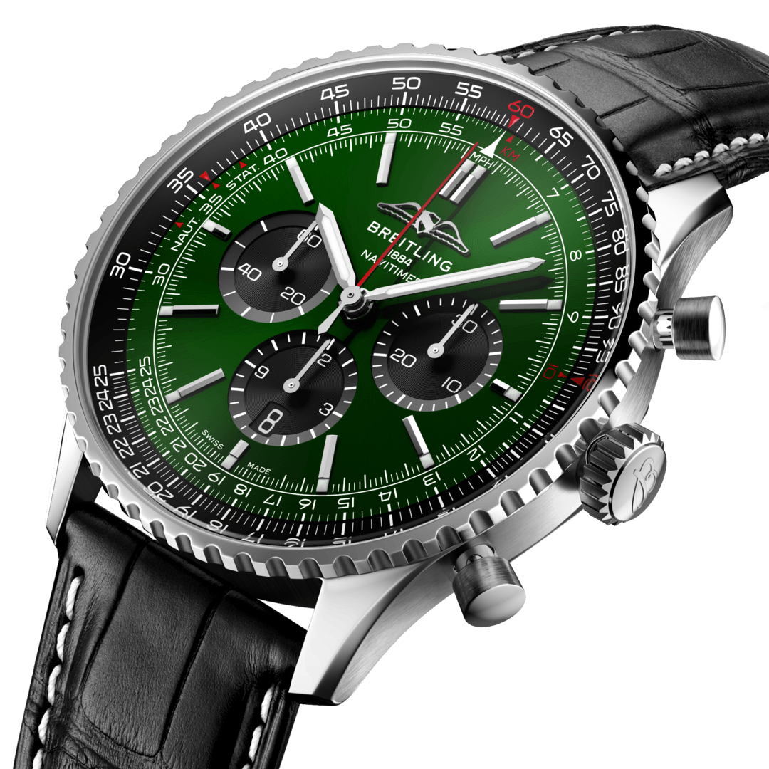 Breitling AB0137241L1P1 Breitling Navitimer B01 Chronograph 46 Grön