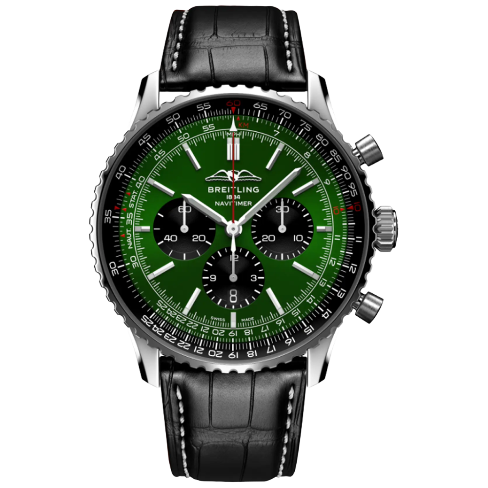 Breitling AB0137241L1P1 Breitling Navitimer B01 Chronograph 46 Grön