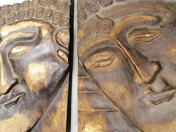 Hand Snidad Buddha Tavla  -Antik Stil