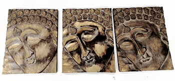 Hand Snidad Buddha Tavla  -Antik Stil