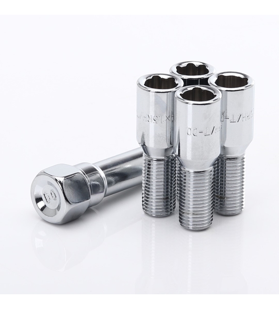 Stöld skydds bultar JR ATB1 - M14x1,25 Chrome - 4st