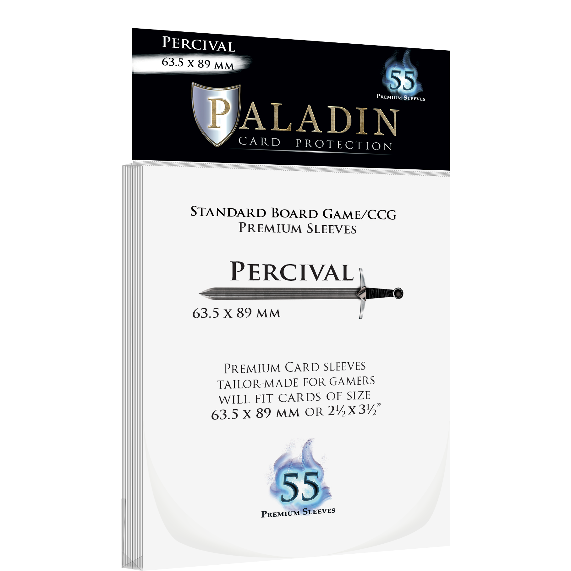 Paladin Sleeves - Percival Premium Standard Board Game/CCG 63.5x89mm