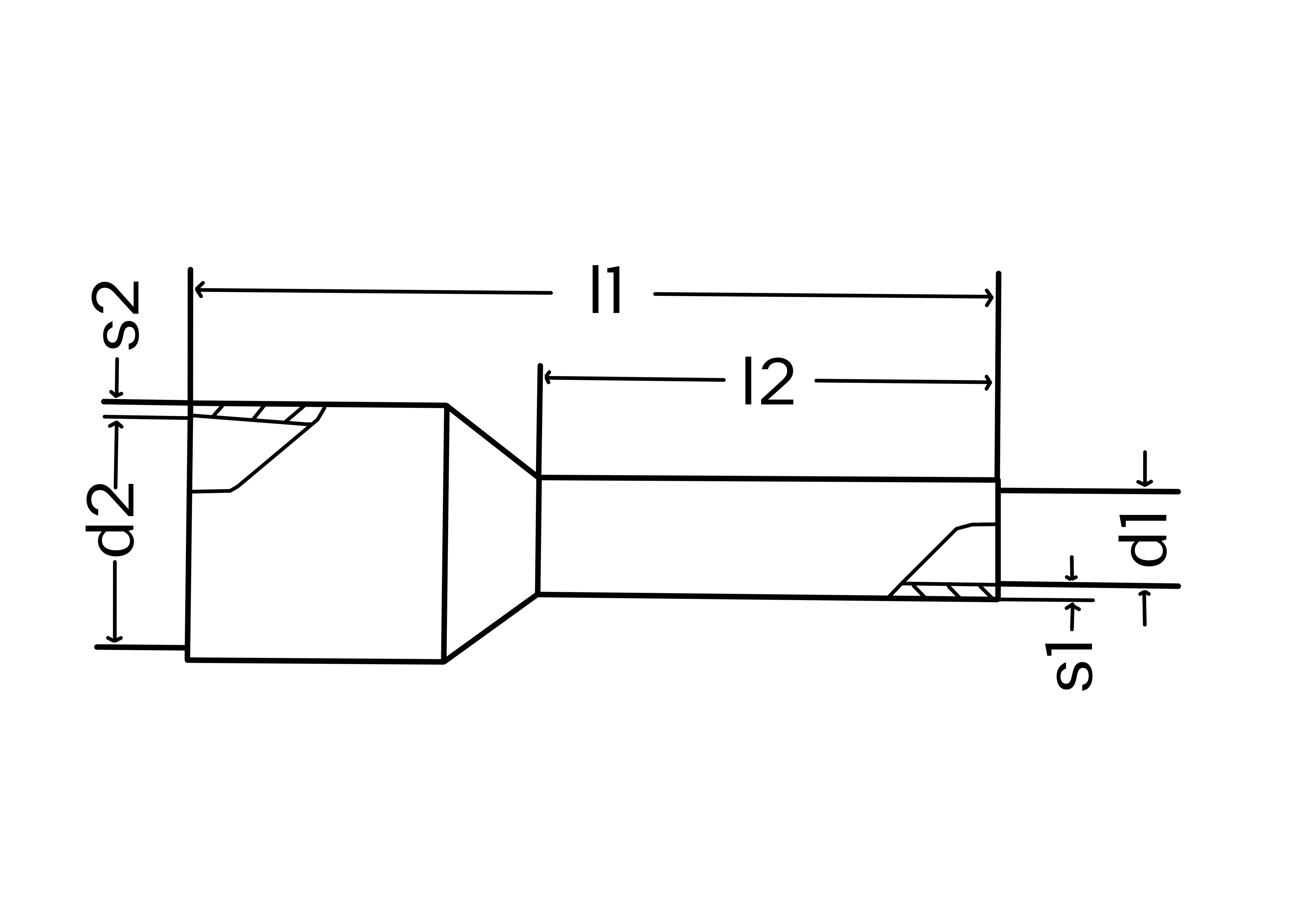 Isolerad ändhylsa, 0.25 mm², Gul, Längd 10mm - 3