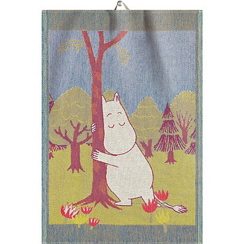 Mumin-Troll im Wald Küchentuch - M blau