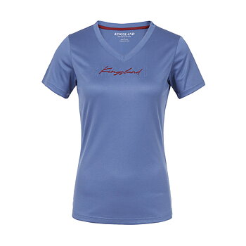 Kingsland Olivia  Ladies V-Neck Shirt Blue Coastal Fjord