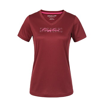 Kingsland Olivia  Ladies V-Neck Shirt New Burgundy
