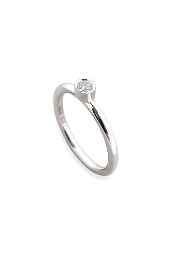 MINOU Diamond ring 0,10 ct -  silver