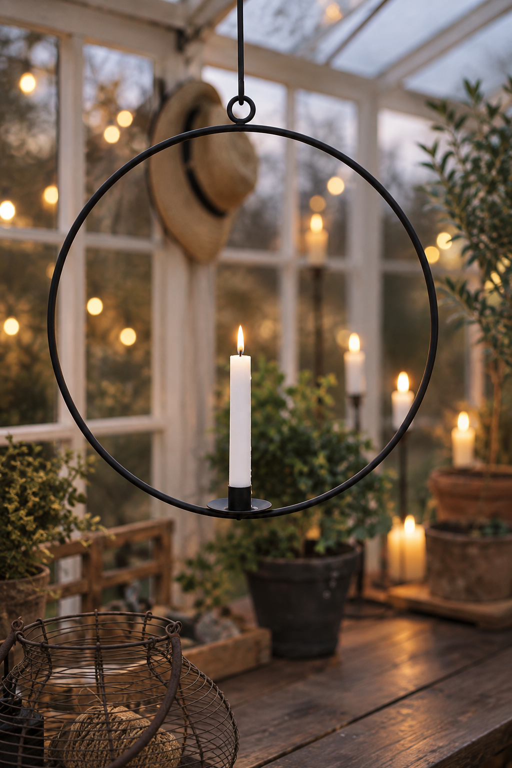 Iron candle ring Ø 45 cm - incl. hanging