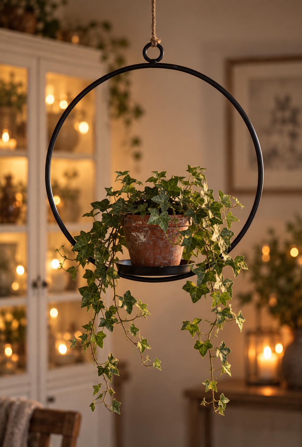 Candle ring for block candles or pots, incl. hanging bracket - Ø 36 cm