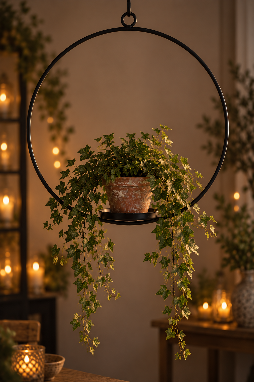 Light ring for block candles or pots, incl. hanging mechanism - Ø 45 cm - 2