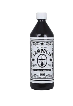 Lampolja 1 L i svart flaska från Strömshaga