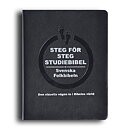 Steg för steg Studiebibel, svart cabraskinn