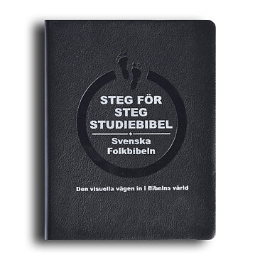 Steg för steg Studiebibel, svart cabraskinn