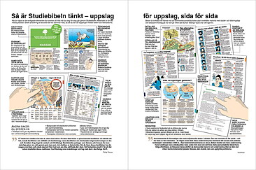 Steg för steg Studiebibel, svart cabraskinn