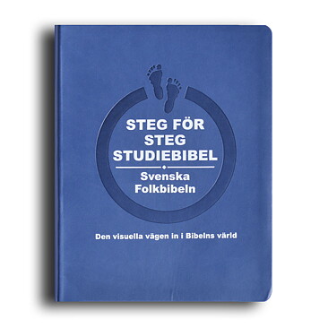 Steg för steg Studiebibel, blå skinnimitation