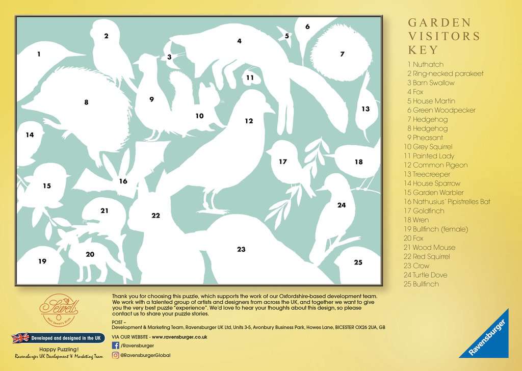 Garden Visitors 500 Bitar Ravensburger - 4