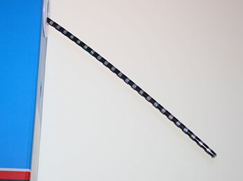 Wire cover crome/black , 1 M,  5 mm