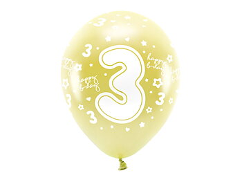 Talballon med tallet 3
