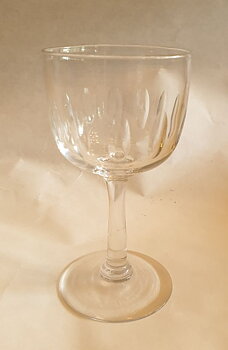 Sherry glass olive cut blown straight stem