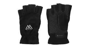 Mikado Fleece Gloves Half Finger - Black & Grey