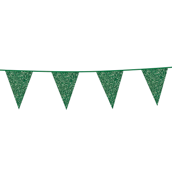 Vimpel Grön Glitter 6 m 