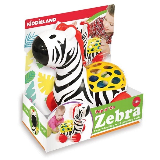 Pop n' Go Zebra Med Hjul Och Dansande Kulor - 2