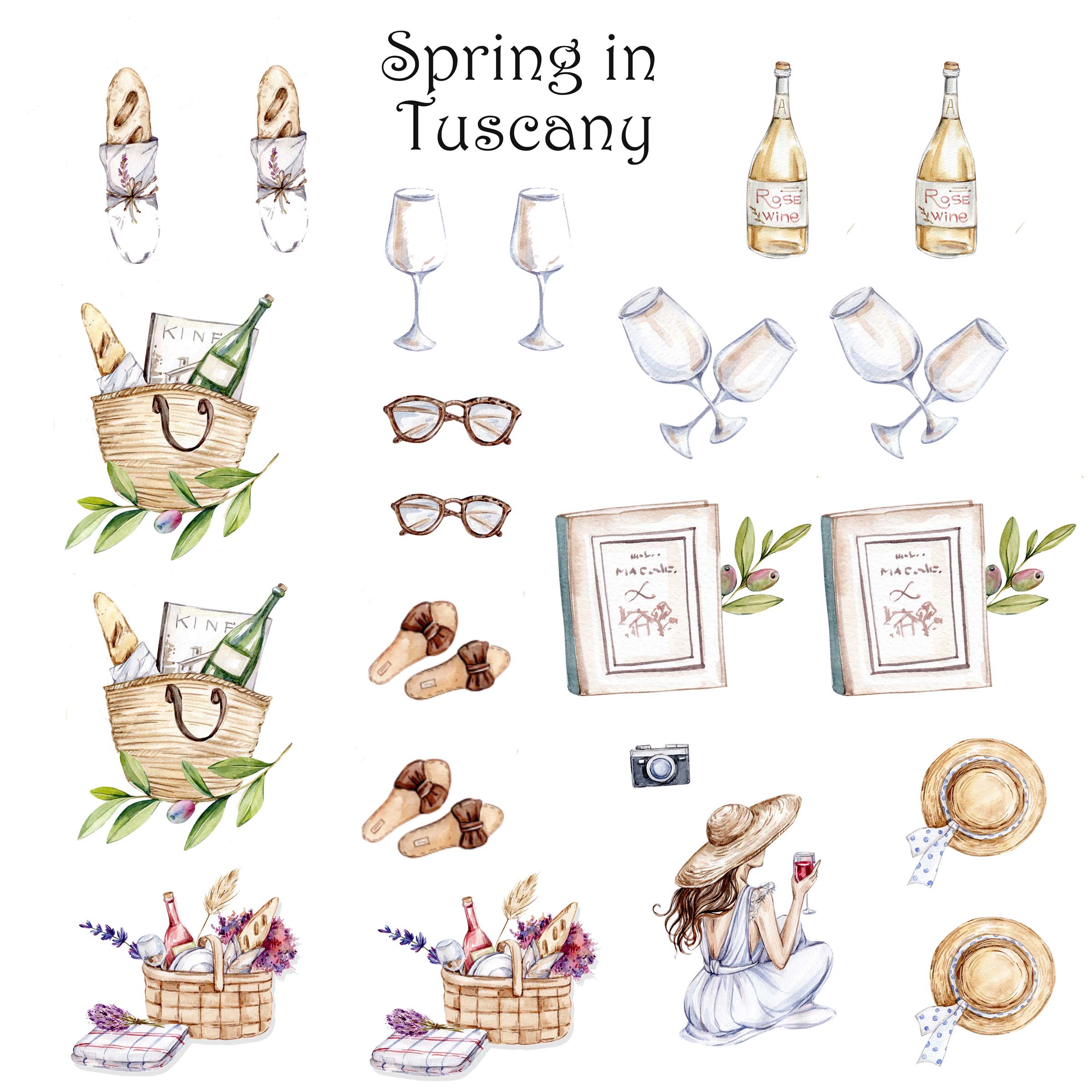 Paperpack Reprint - Spring in Tuscany Collection pack 8x8 - 2