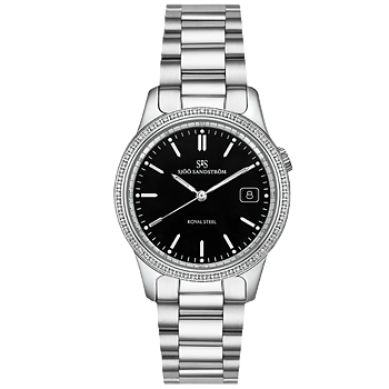 007914 Sjöö Sandström Royal Steel Classic 32 svart diamantkrans